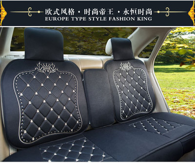 新款汽車坐墊推薦 高檔冰麻四季墊，歐式風格通用各大車型